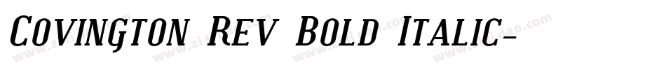 Covington Rev Bold Italic字体转换